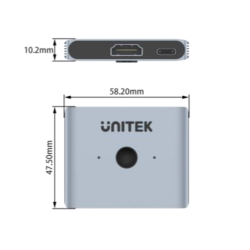 Unitek Dwukierunkowy przełącznik HDMI 2.1 8K 2na1 | PartsPC.pl