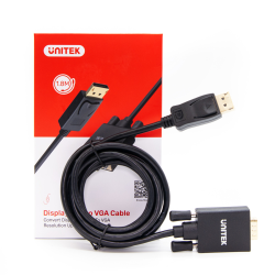 Unitek Adapter DisplayPort na VGA, kabel 1,8m | PartsPC.pl