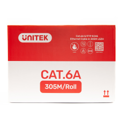 Unitek Kabel skrętka LSZH Cat. 6a S/FTP 305 m | PartsPC.pl