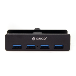 Orico Hub aktywny biurkowy 4*USB-A 5Gbps czarny | PartsPC.pl