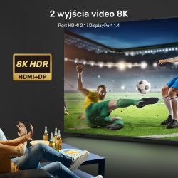 Unitek Stacja dokująca 12w1, HDMI 8K, USB 4, 100 W | PartsPC.pl