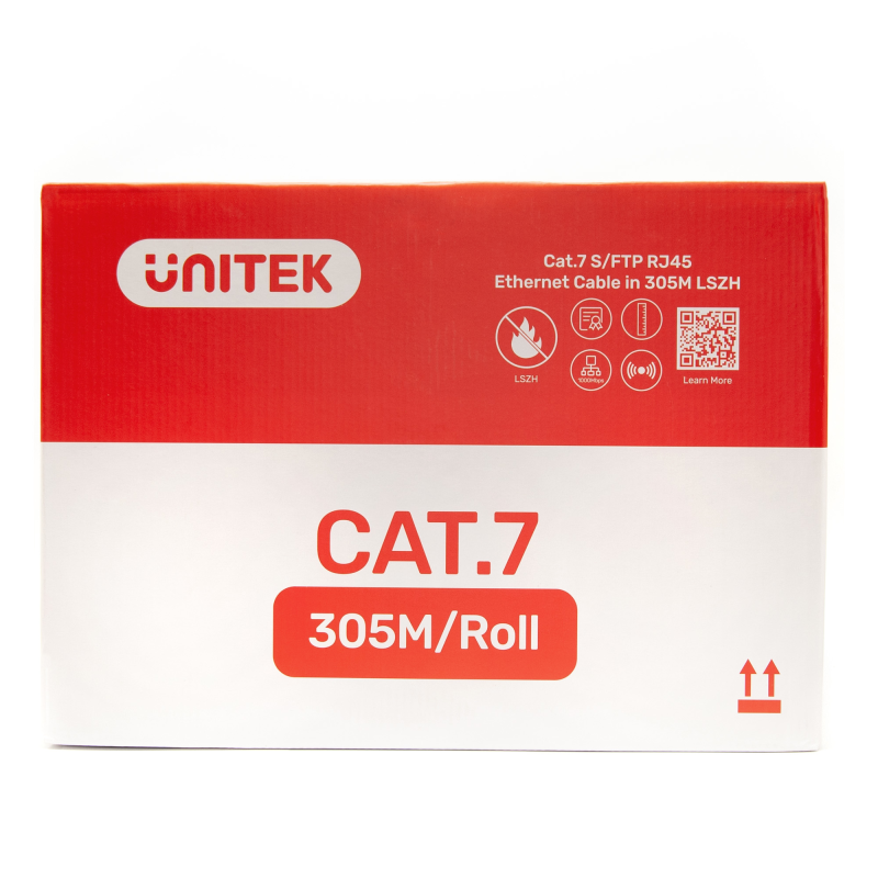 Unitek Kabel skrętka LSZH Cat. 7 S/FTP 305 m | PartsPC.pl