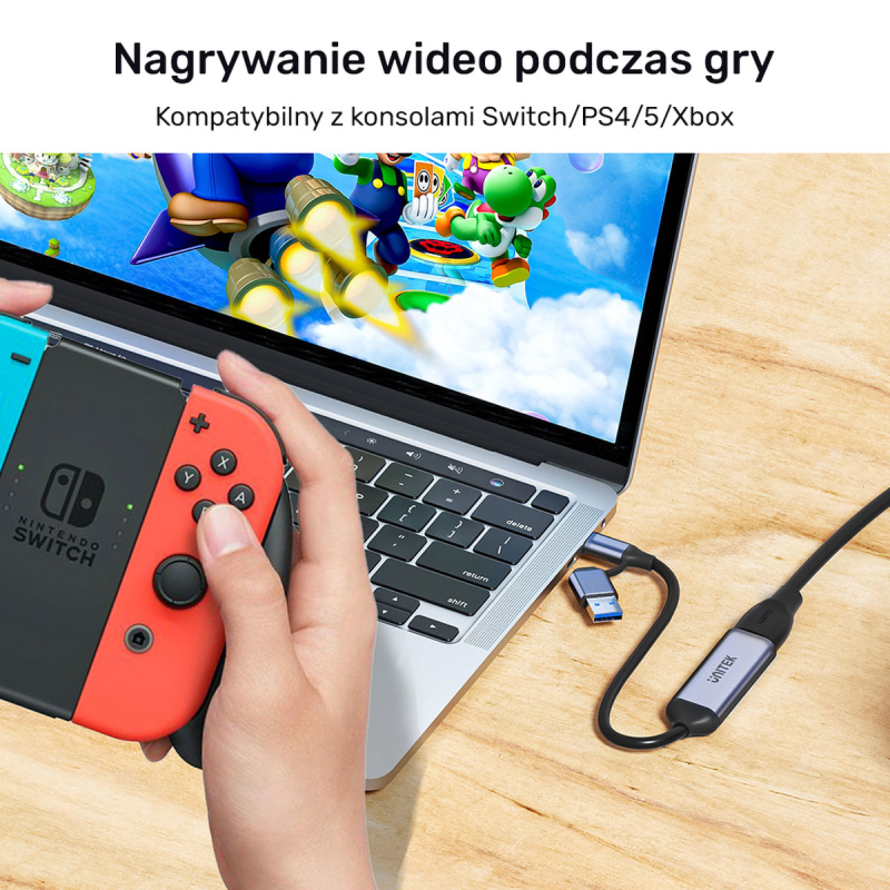 Unitek Grabber video USB-C/A, 4K HDMI 1.4b | PartsPC.pl