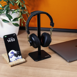 Unitek Stojak na słuchawki, czarny | PartsPC.pl