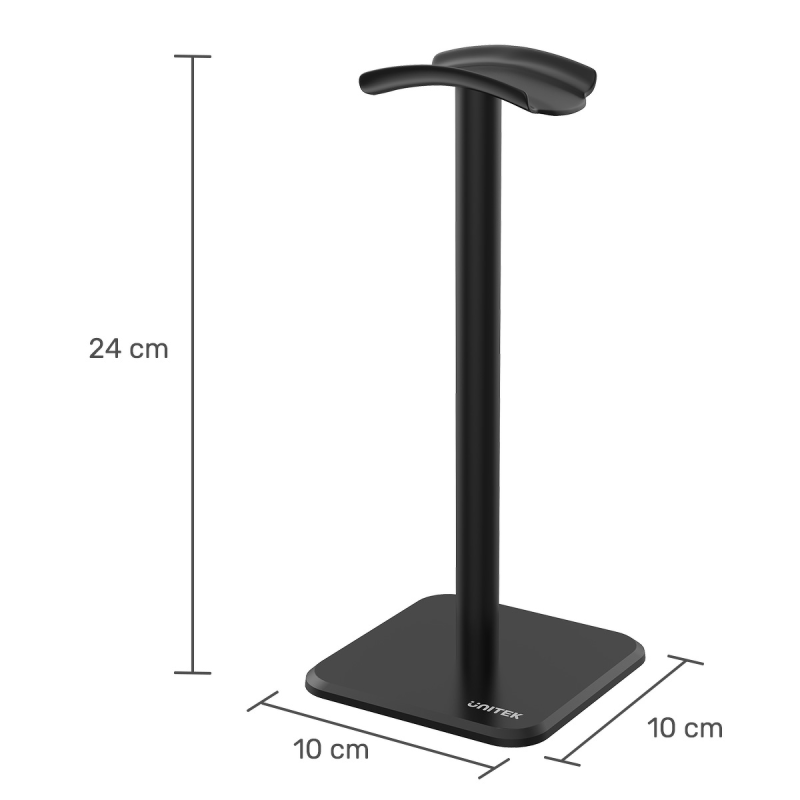 Unitek Stojak na słuchawki, czarny | PartsPC.pl