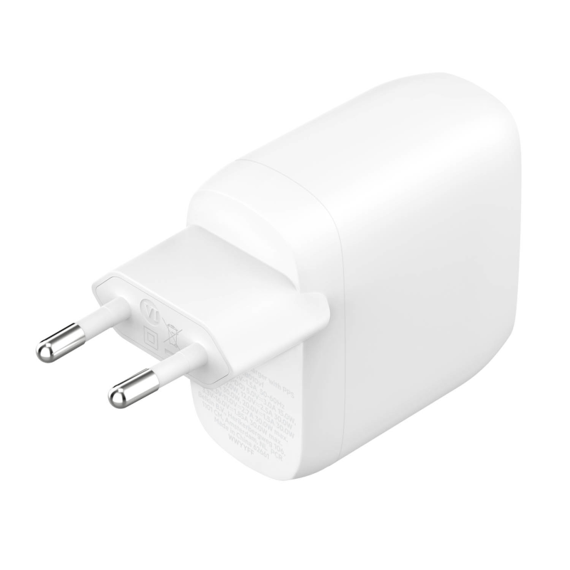 Belkin Ładowarka 60W, 2x USB-C PD PPS 30W, biała | PartsPC.pl
