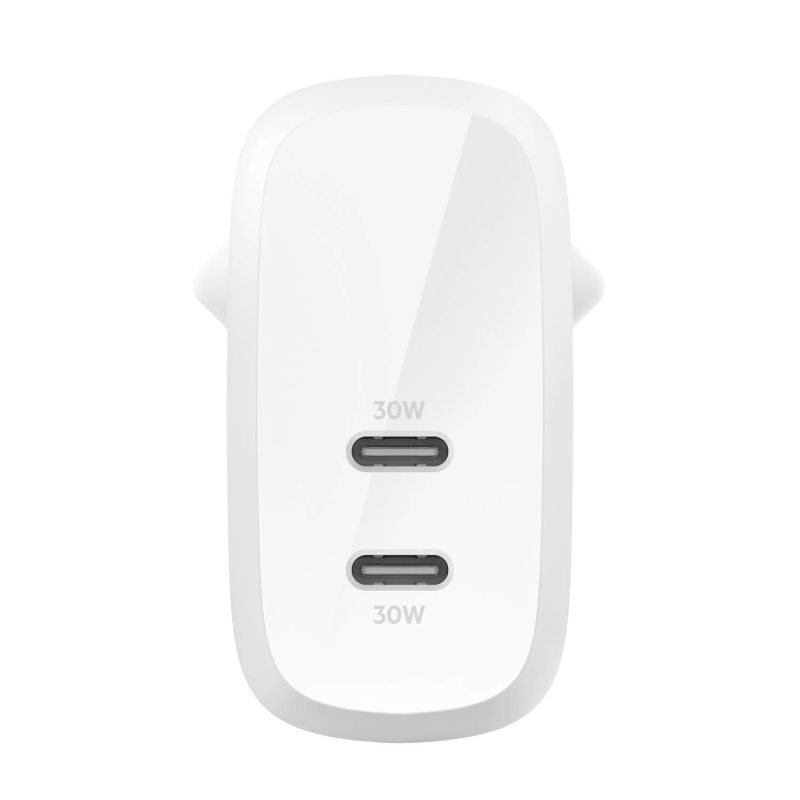 Belkin Ładowarka 60W, 2x USB-C PD PPS 30W, biała | PartsPC.pl