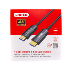 Unitek Kabel optyczny HDMI 2.0 AOC 4K 60Hz 40 m | PartsPC.pl