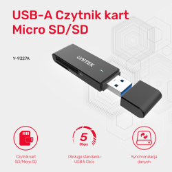 Unitek Czytnik kart SD i microSD USB-A - Akcesoria | PartsPC.pl