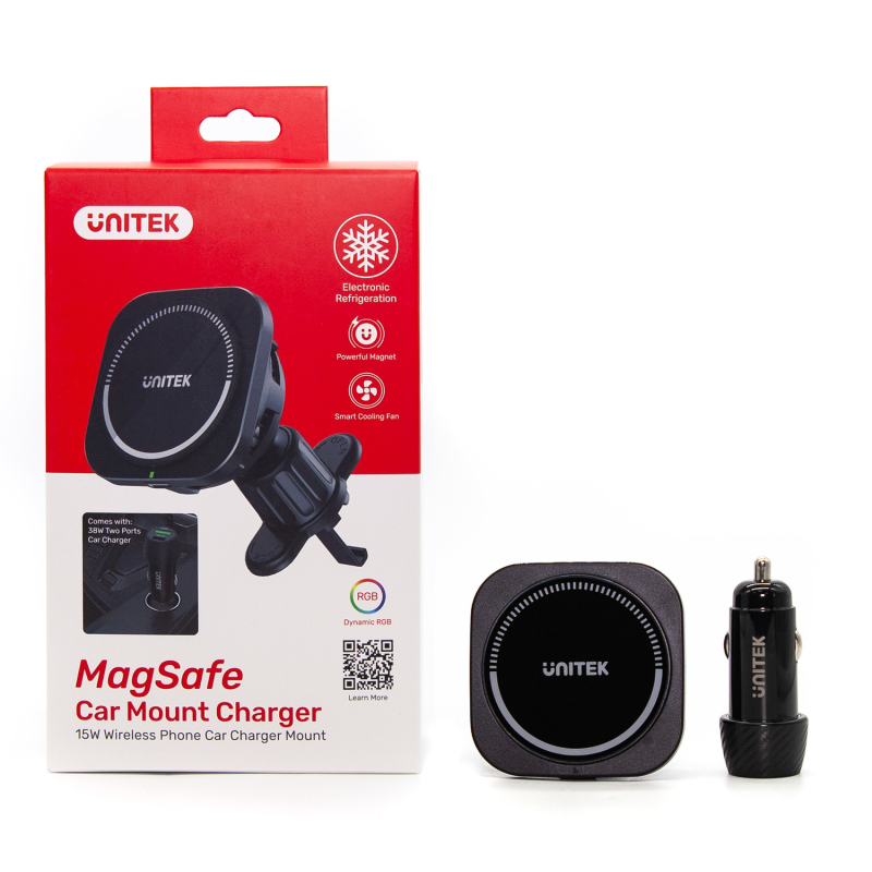 Unitek Ładowarka samochodowa 38 W, uchwyt MagSafe | PartsPC.pl