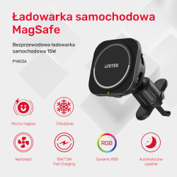 Unitek Ładowarka samochodowa 38 W, uchwyt MagSafe | PartsPC.pl