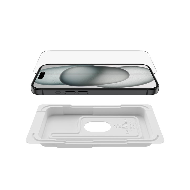 Belkin Szkło na iPhone 16 / 15 / 14 Pro, Tempered Glass, z aplikatorem