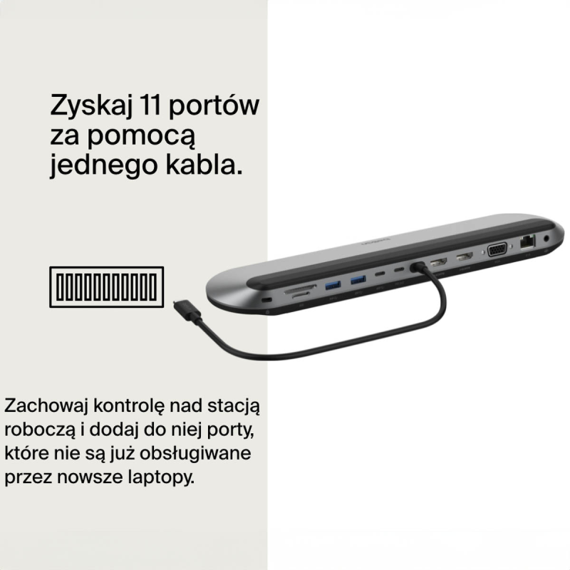 Belkin Stacja dokująca 11w1 USB-C, 2x HDMI 4K, PD 100W | PartsPC.pl