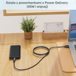 Kabel zasilający do Lenovo 65W USB-C - DC11*4,5mm | PartsPC.pl