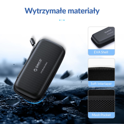 Orico Etui na dysk zewnętrzny M.2, czarne | PartsPC.pl