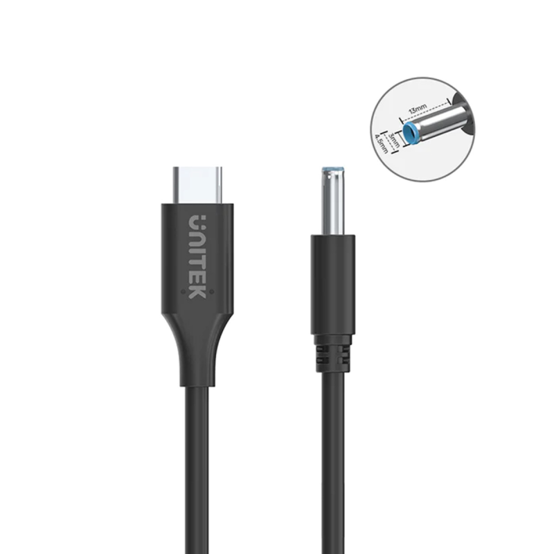 Kabel zasilający do laptopa HP 65W USB-C - DC4,5mm | PartsPC.pl