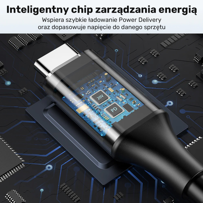 Kabel zasilający do Lenovo 65W USB-C - DC4,0mm | PartsPC.pl