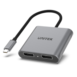 Unitek Adapter USB-C na 2x port DP 1.4 8K 60Hz | PartsPC.pl