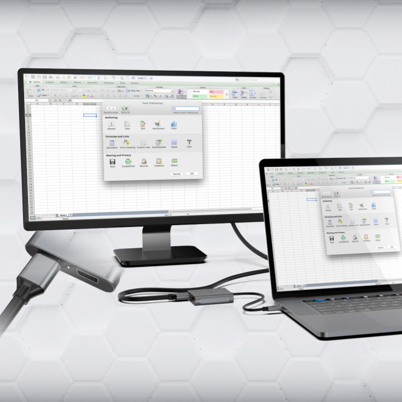 Unitek Adapter USB-C na 2x port DP 1.4 8K 60Hz | PartsPC.pl