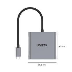 Unitek Adapter USB-C na 2x port DP 1.4 8K 60Hz | PartsPC.pl