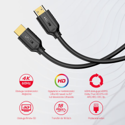 Unitek Kabel HDMI 2.0 4K 60Hz 1,5m | PartsPC.pl