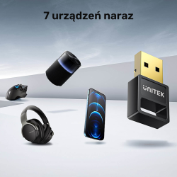 Unitek Adapter Bluetooth 5.3 BLE USB-A czarny | PartsPC.pl