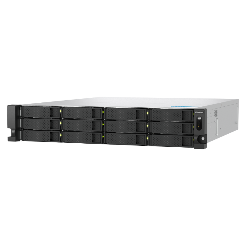 QNAP TS-h1277AXU-RP-R5-16G | 12-zatokowy serwer NAS, AMD Ryzen, 16GB RAM, 2x 10Gb Base-T, RP, RACK