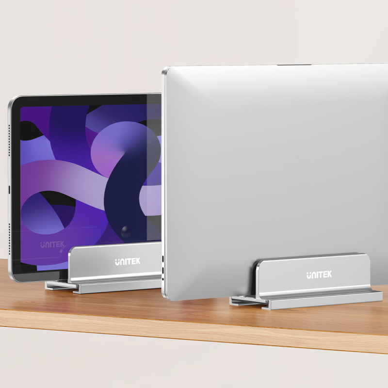 Unitek Stojak na laptopa, pionowy, aluminium | PartsPC.pl