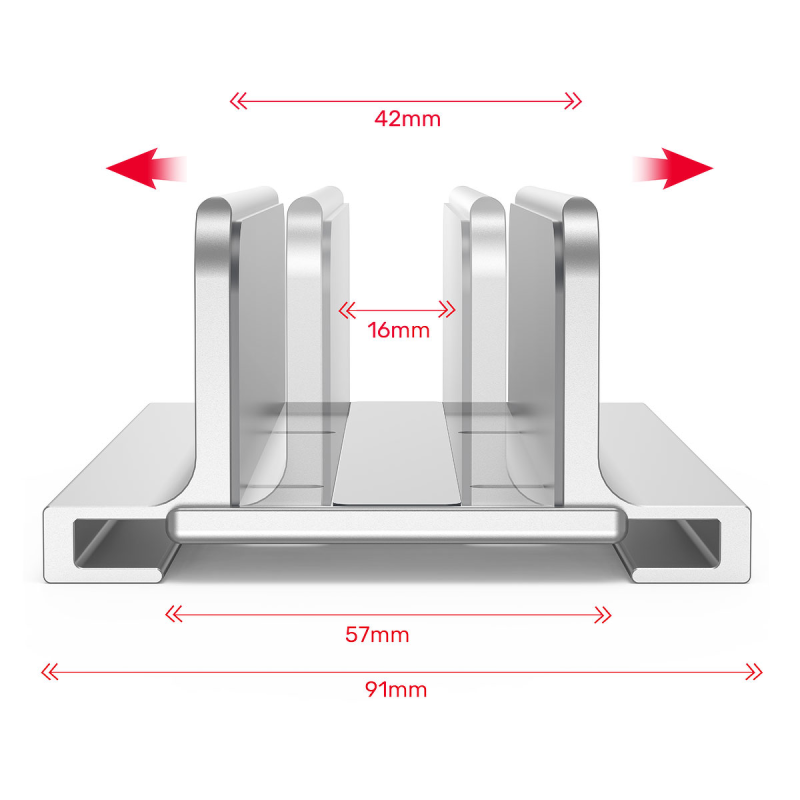Unitek Stojak na laptopa, pionowy, aluminium | PartsPC.pl