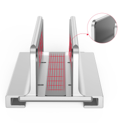Unitek Stojak na laptopa, pionowy, aluminium | PartsPC.pl