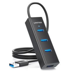 Unitek Aktywny hub USB-A 5Gbps, 4 porty USB-A | PartsPC.pl