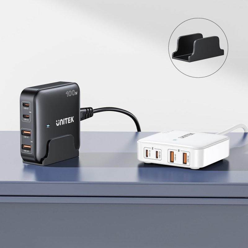 Unitek Ładowarka biurkowa GaN 100W 2xUSB-A 2xUSB-C | PartsPC.pl