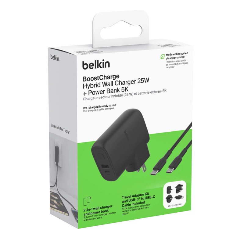 Belkin Ładowarka sieciowa 25 W 2w1, powerbank 5000 mAh... | PartsPC.pl