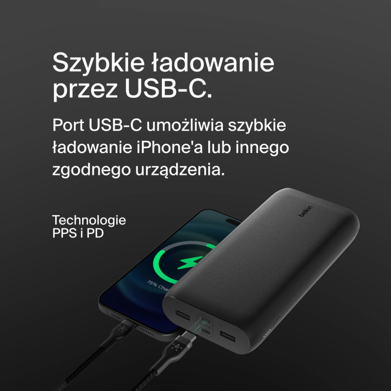 Belkin Powerbank 26 000 mAh, 2x USB-A, 2x USB-C PD 32W... | PartsPC.pl