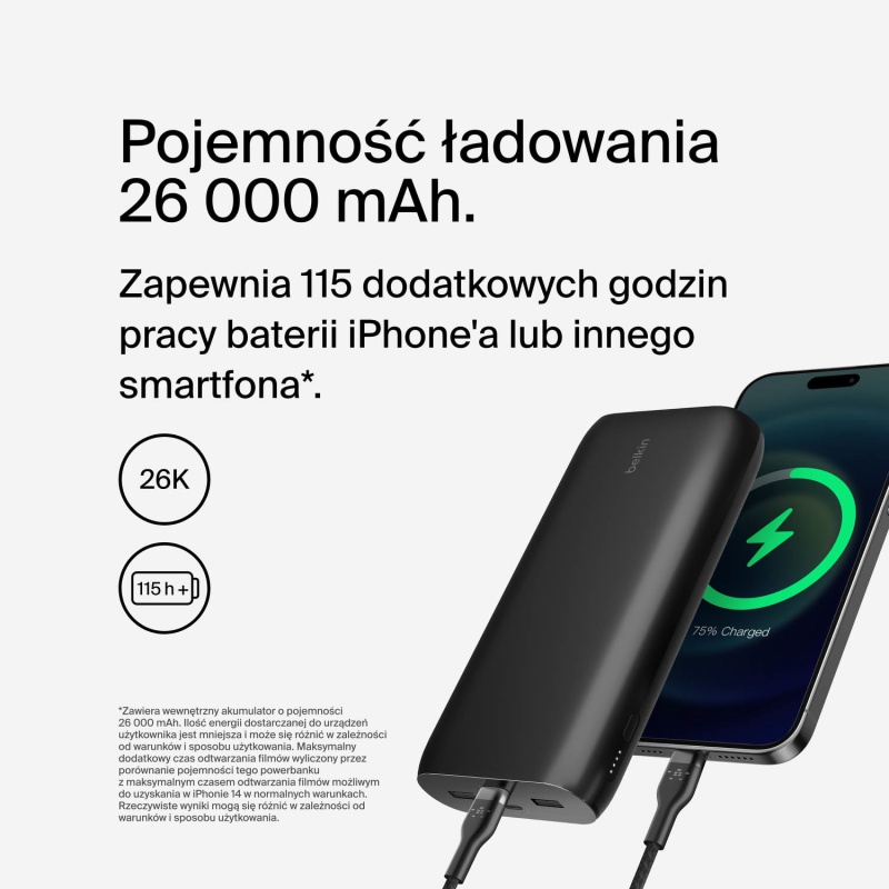 Belkin Powerbank 26 000 mAh, 2x USB-A, 2x USB-C PD 32W... | PartsPC.pl