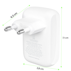Belkin Ładowarka USB-C 30W, USB-A 12 W, 42W, kątowa... | PartsPC.pl