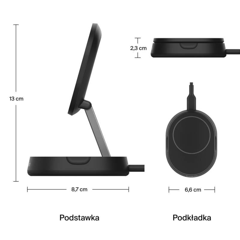 Belkin Ładowarka magnetyczna, Qi2 15W, czarna | PartsPC.pl