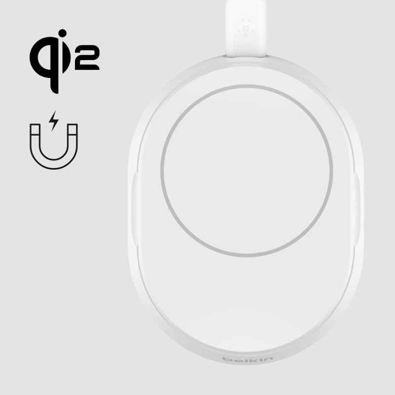 Belkin Ładowarka magnetyczna, Qi2 15W, biała | PartsPC.pl