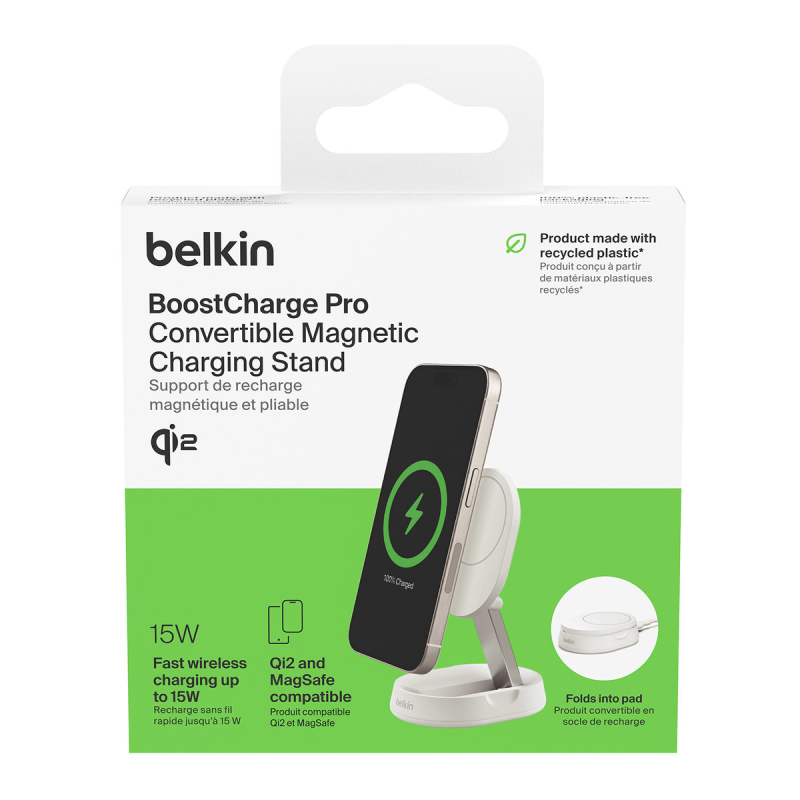 Belkin Ładowarka magnetyczna, Qi2 15W, biała | PartsPC.pl