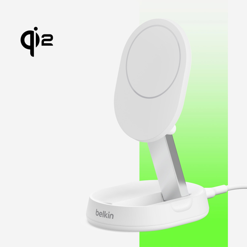 Belkin Ładowarka magnetyczna, Qi2 15W, zasilacz, biała | PartsPC.pl