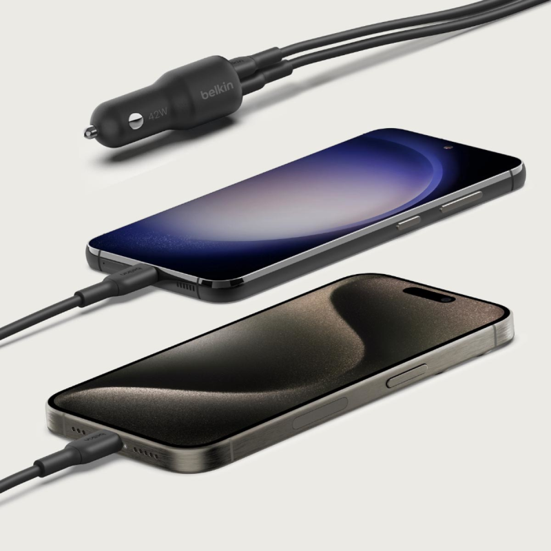 Belkin Ładowarka samochodowa, USB-A, USB-C 42W | PartsPC.pl