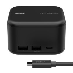 Belkin Stacja dokująca 6w1, GaN PD 130W, 2x USB-A... | PartsPC.pl