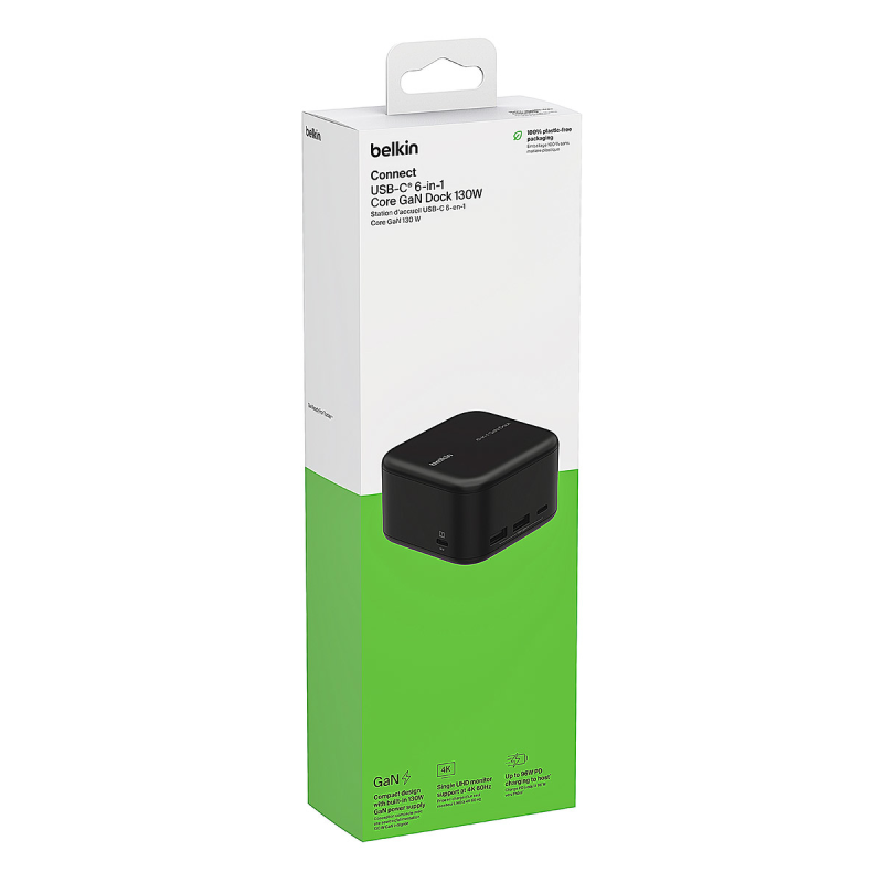 Belkin Stacja dokująca 6w1, GaN PD 130W, 2x USB-A... | PartsPC.pl