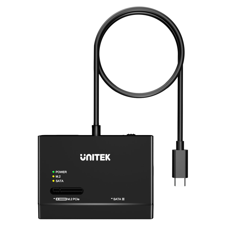 Unitek Mostek USB-C na dyski SATA i M.2 MVMe | PartsPC.pl