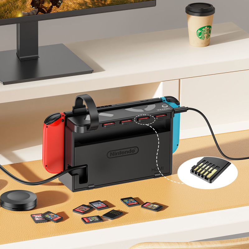 Unitek Czytnik 4 kart Nintendo Switch + pilot | PartsPC.pl