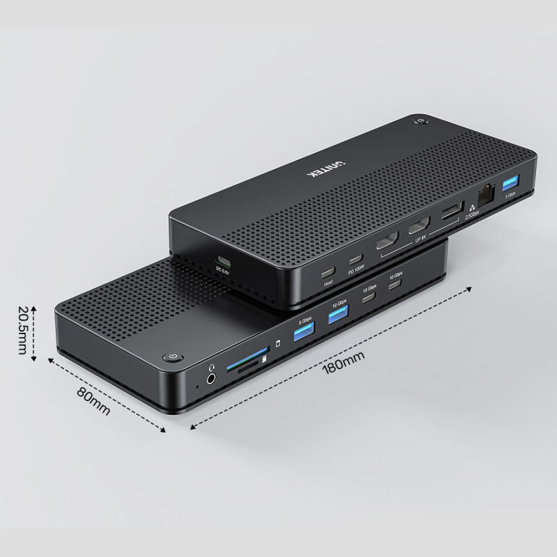 Unitek Stacja dokująca 13w1 MST HDMI DP 8K PD 100W | PartsPC.pl