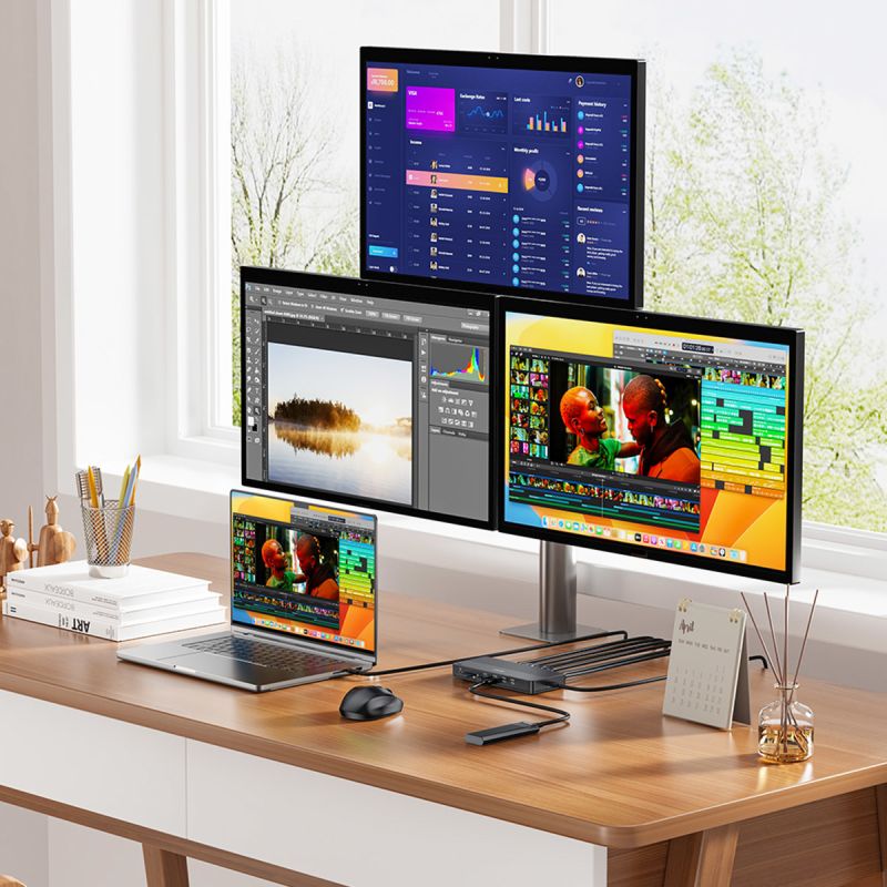 Unitek Stacja dokująca 13w1 MST HDMI DP 8K PD 100W | PartsPC.pl