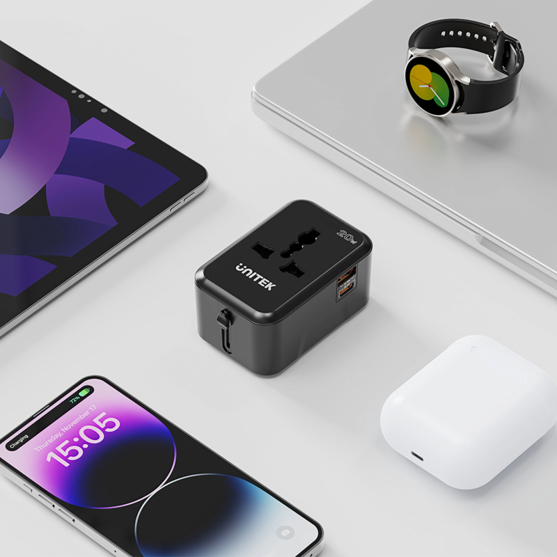 Unitek Ładowarka podróżna EU/US/UK/AUS PD 20 W | PartsPC.pl