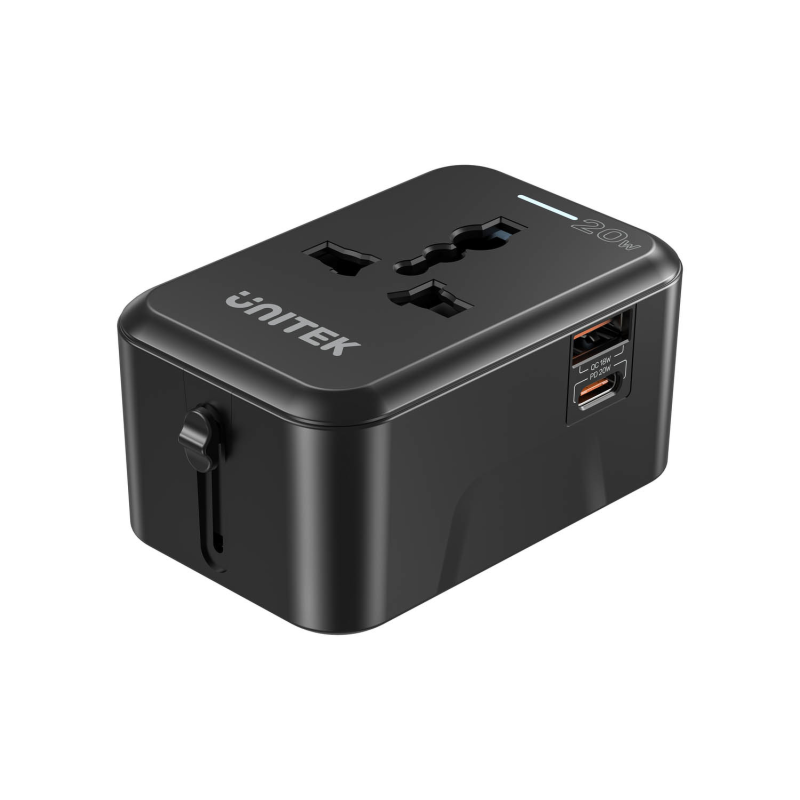 Unitek Ładowarka podróżna EU/US/UK/AUS PD 20 W | PartsPC.pl