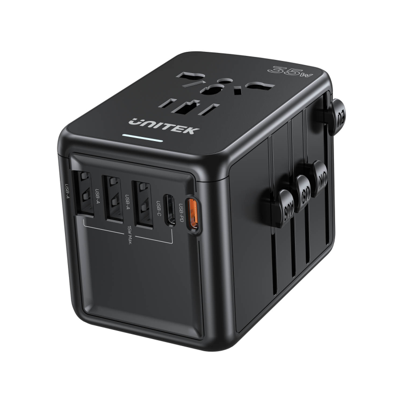 Unitek Ładowarka podróżna EU/US/UK/AUS PD 35 W | PartsPC.pl